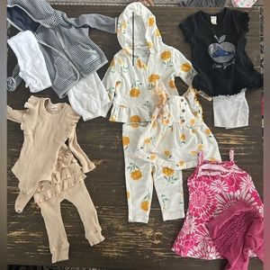 Bundle of baby girl clothes size 6 months
